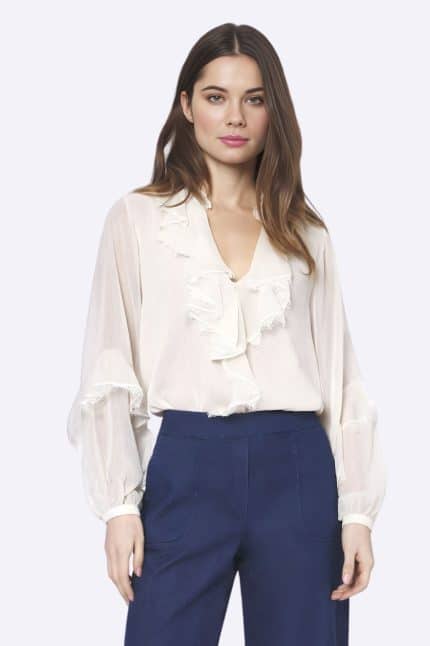 blusa chorreras mujer bocetto